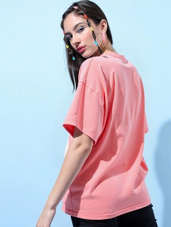 women printed short sleeve oversized t-shirt - 22030666 - Standard Image - 2