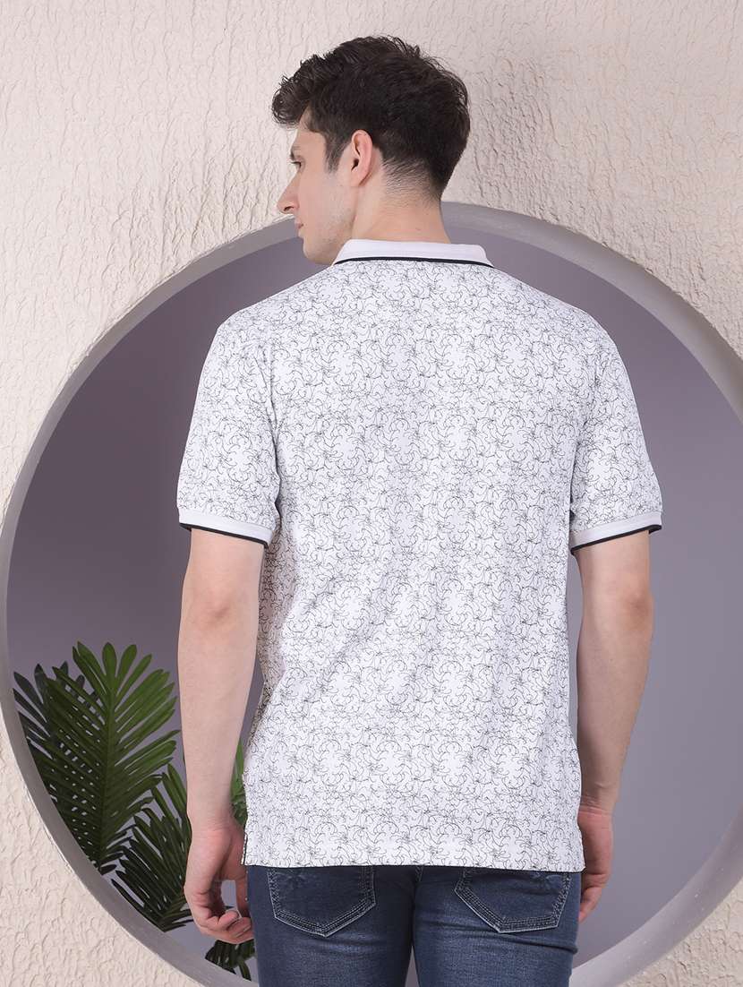 men printed short sleeve regular fit polo t-shirt - 22030730 -  Standard Image - 2