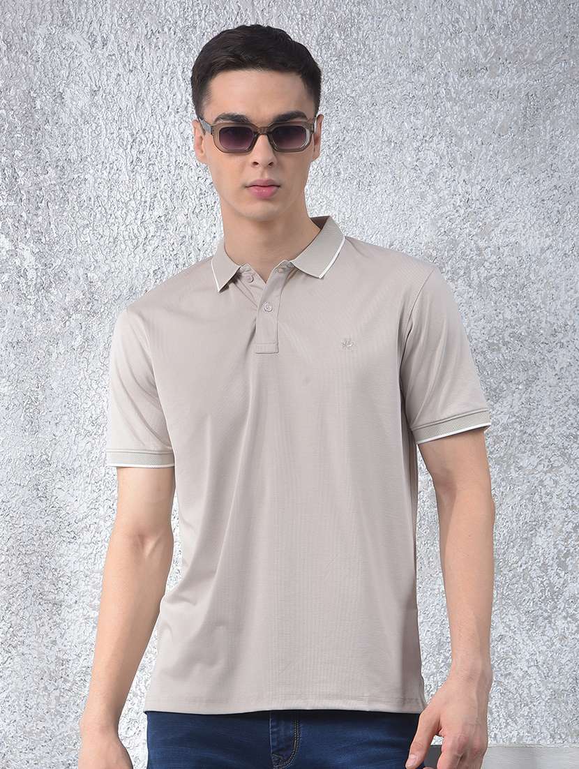 men solid short sleeve regular fit polo t-shirt