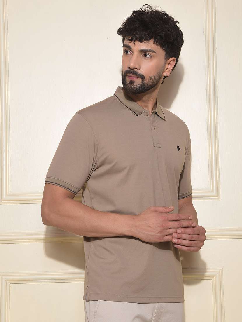 men solid short sleeve regular fit polo t-shirt - 22030738 - Standard Image - 2