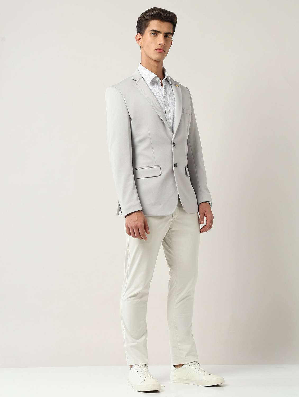 men solid long sleeve single breasted casual blazer - 22030852 -  Standard Image - 2