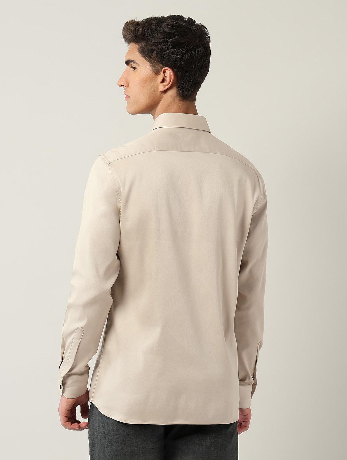 men solid long sleeve slim fit formal shirt - 22030855 - Standard Image - 2