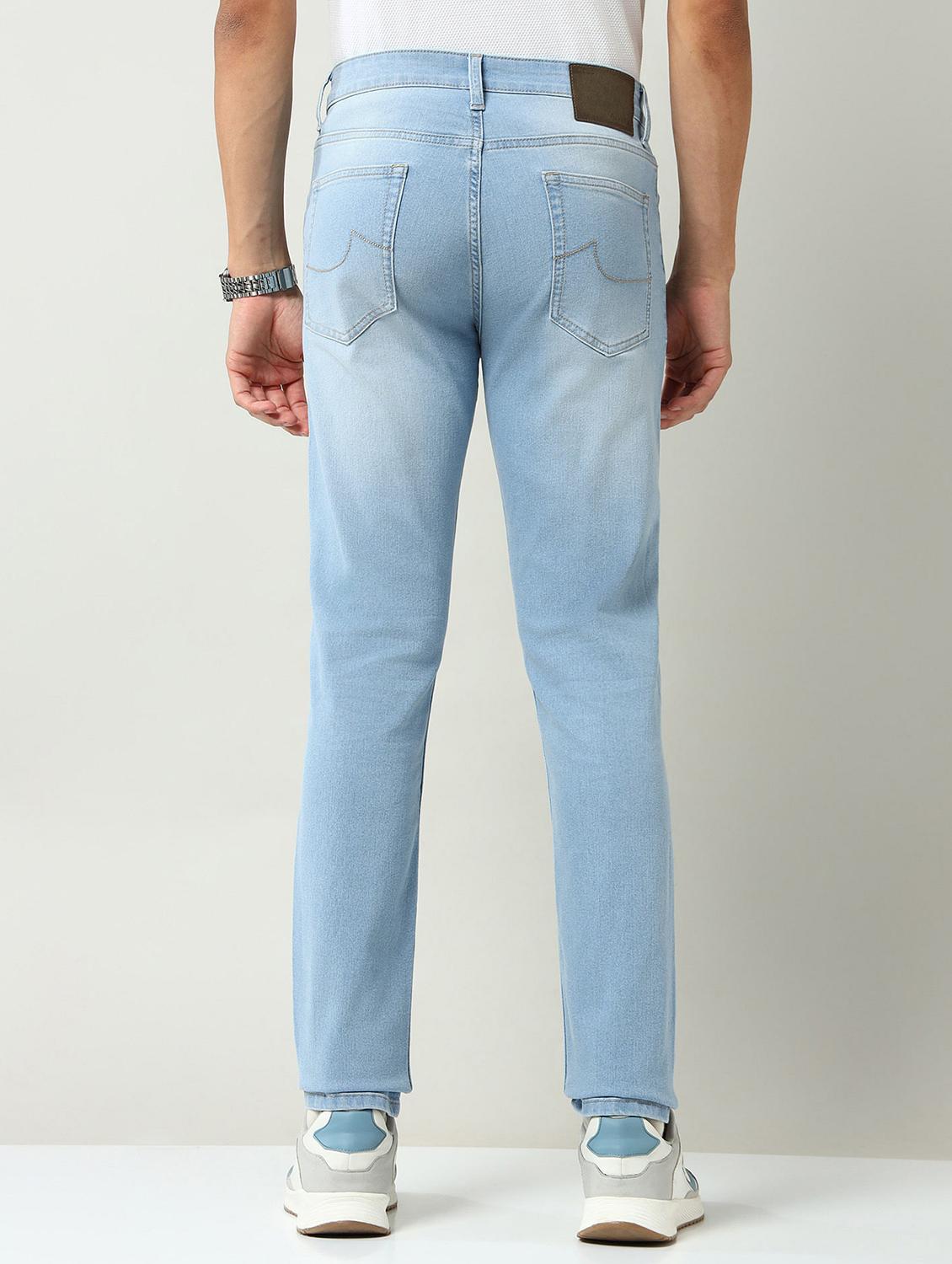 men washed mid rise full length slim fit jeans - 22030890 - Standard Image - 2