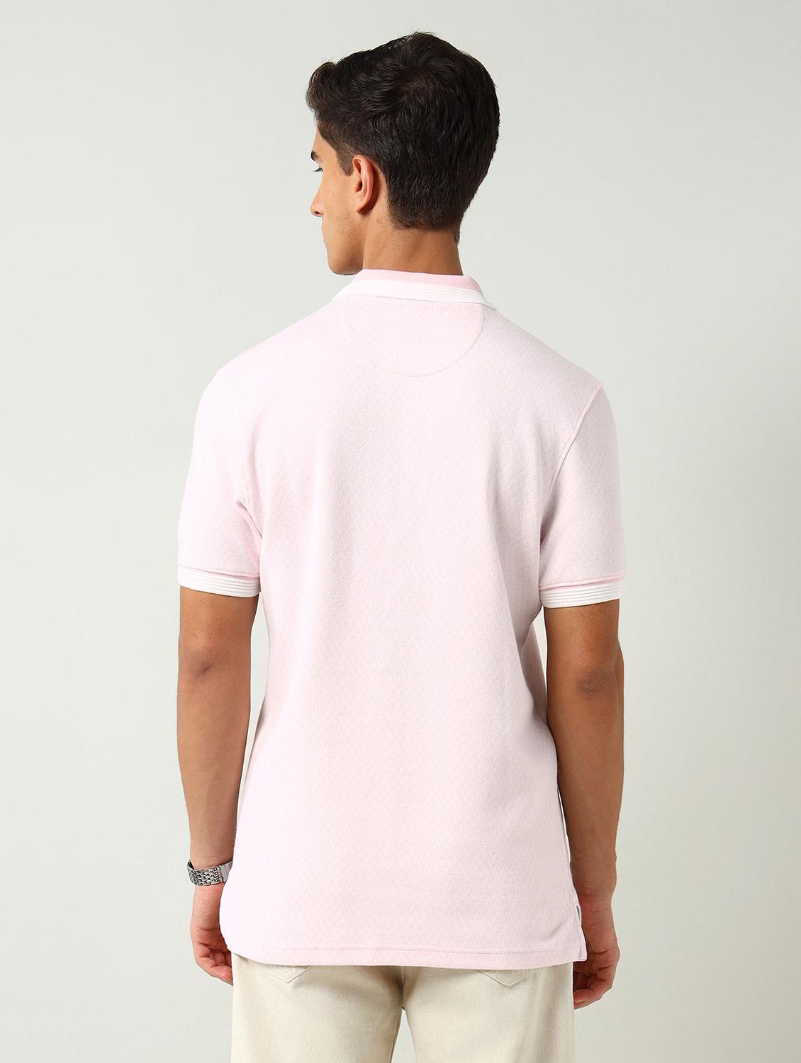 men self design short sleeve slim fit polo t-shirt - 22030895 - Standard Image - 2