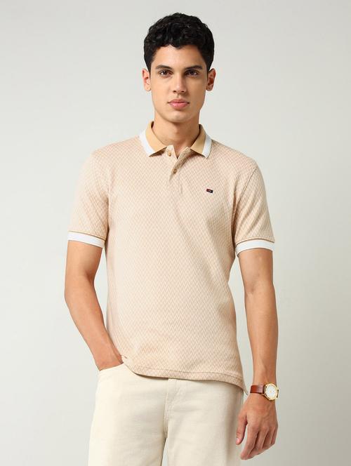 men chevron short sleeve slim fit polo t-shirt - 22030896 -  Standard Image - 0
