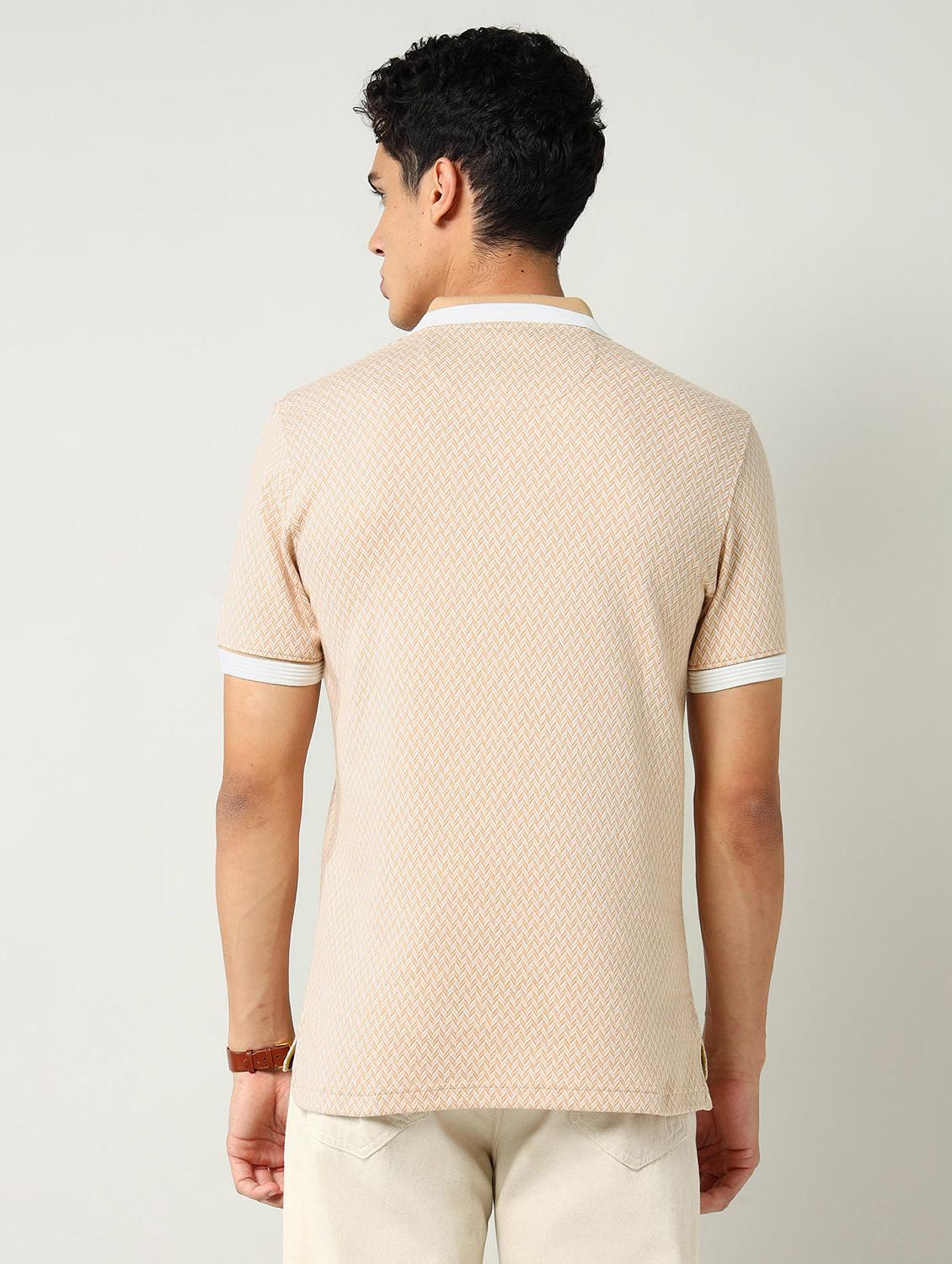 men chevron short sleeve slim fit polo t-shirt - 22030896 - Standard Image - 2