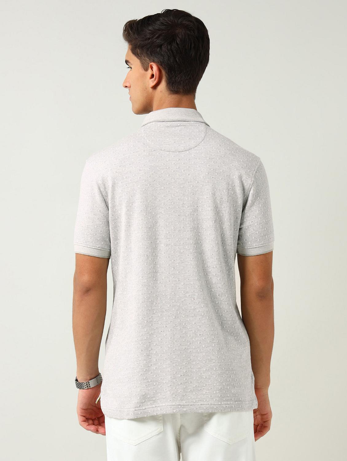 men self design short sleeve slim fit polo t-shirt - 22030898 - Standard Image - 2