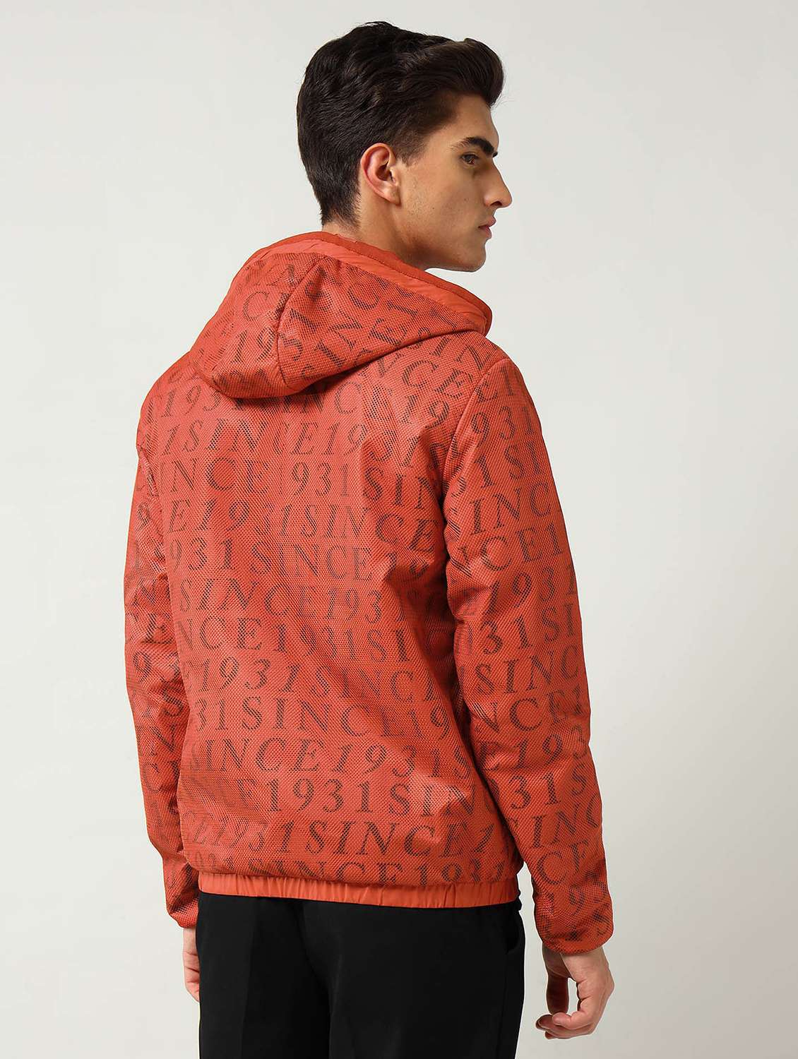 men typographic long sleeve casual jacket - 22030912 -  Standard Image - 2