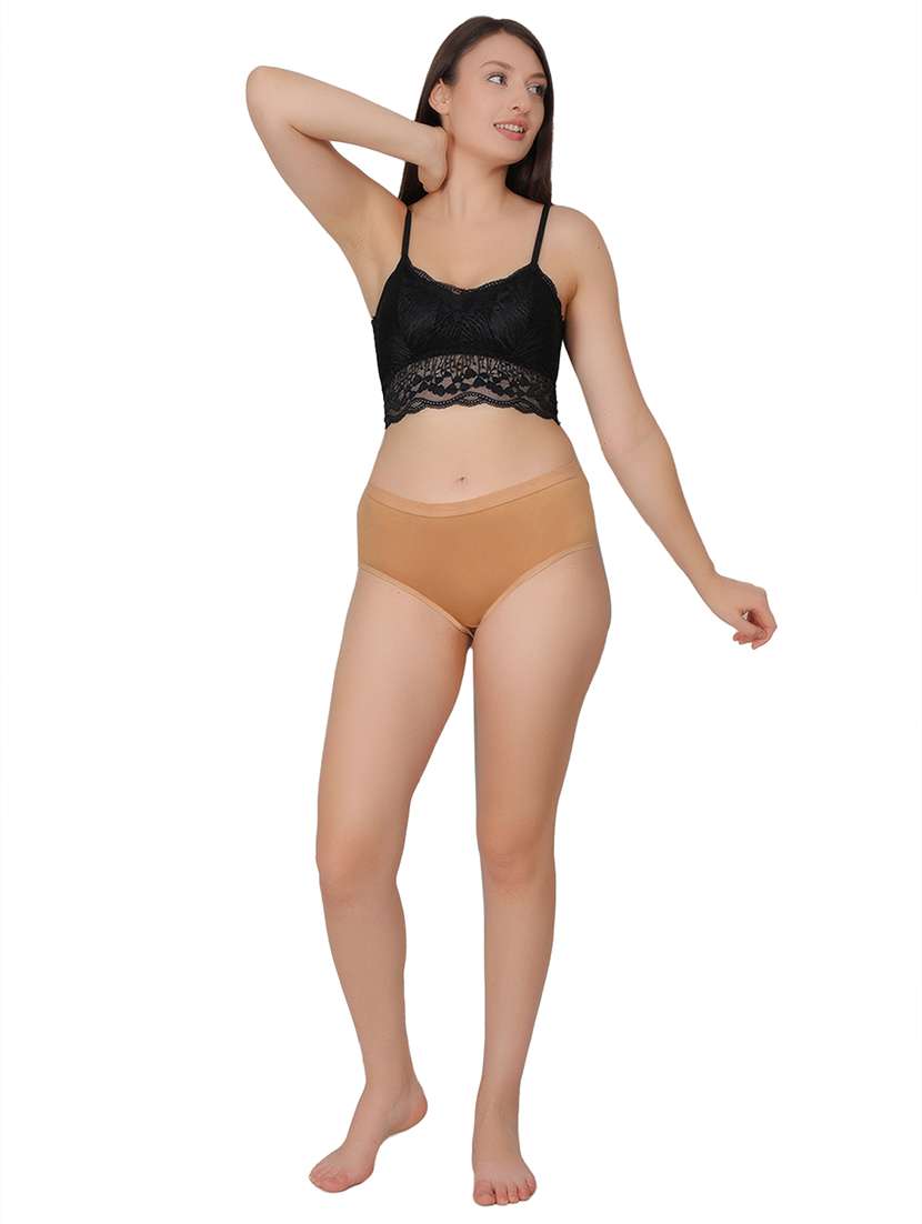 women pack of 2 solid mid rise hipsters - 22030940 - Standard Image - 7