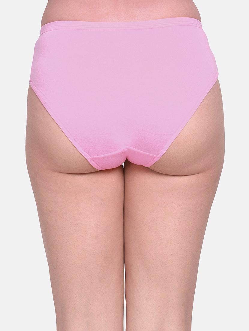women pink solid mid rise hipster panty - 22030945 - Standard Image - 2