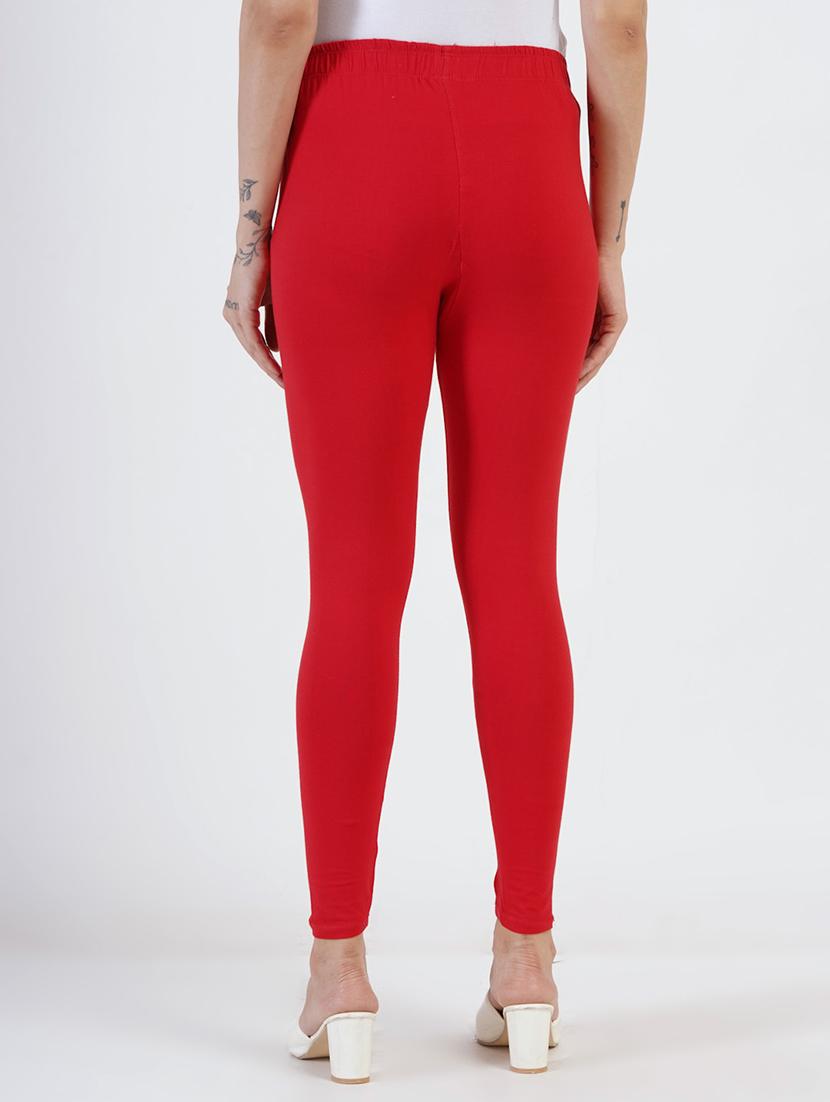 women solid mid rise ankle length legging - 22030988 - Standard Image - 2