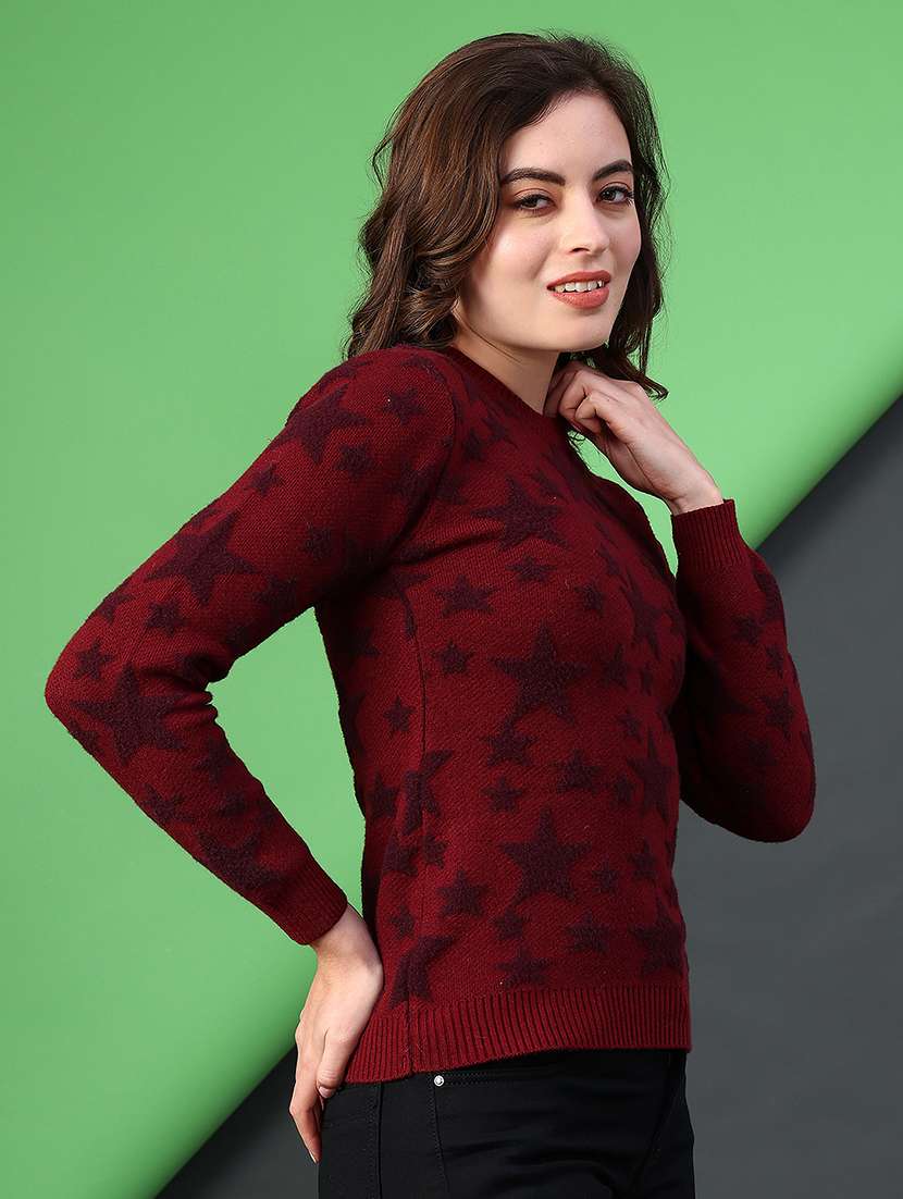 women self designed long sleeve pullover - 22031065 -  Standard Image - 2