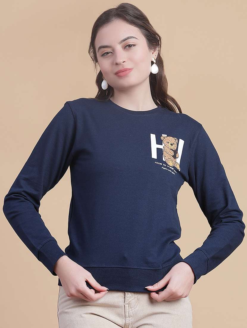 Women Front & Back Print Long Sleeve Sweatshirt - 22031121 -  Standard Image - 2