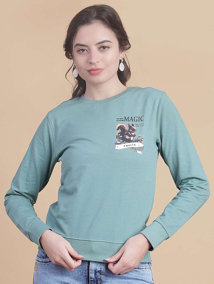 women front & back print long sleeve sweatshirt - 22031122 -  Standard Image - 2