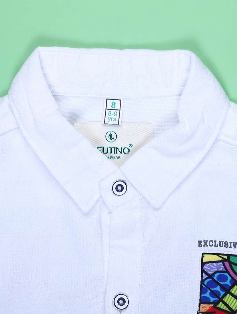 boys printed long sleeve casual shirt - 22031128 -  Standard Image - 2