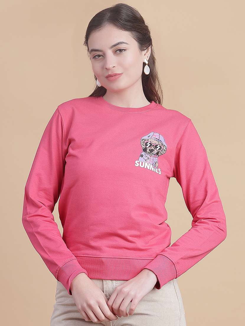 women front & back print long sleeve sweatshirt - 22031132 -  Standard Image - 2