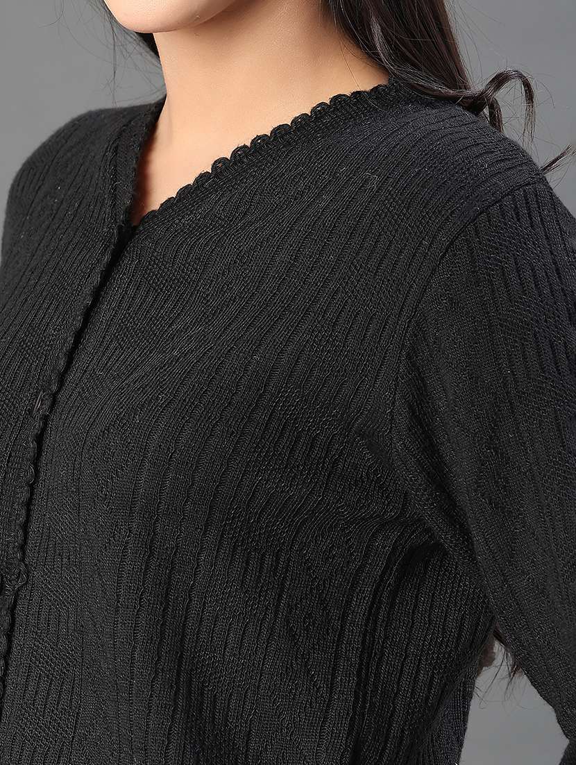 women self designed long sleeve cardigan - 22031146 -  Standard Image - 2