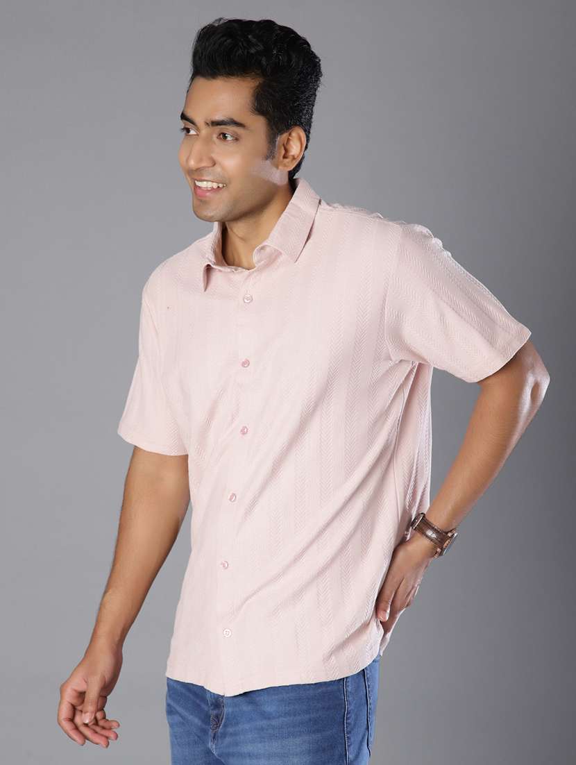 men self design short sleeve regular fit casual shirt - 22031513 -  Standard Image - 2