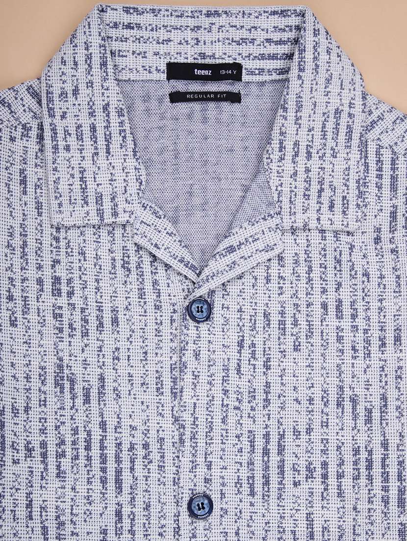 boys printed cuban collared short sleeve shirt - 22031630 -  Standard Image - 2