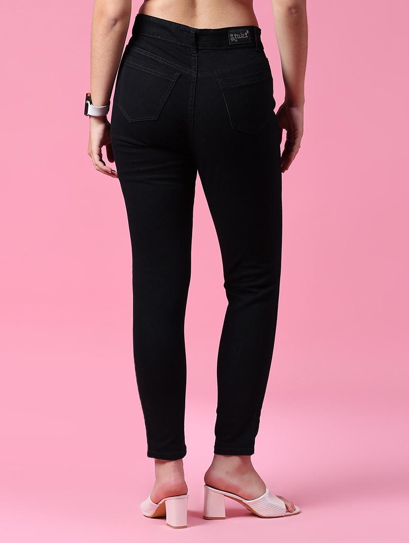women solid mid rise slim fit jean - 22031681 - Standard Image - 2