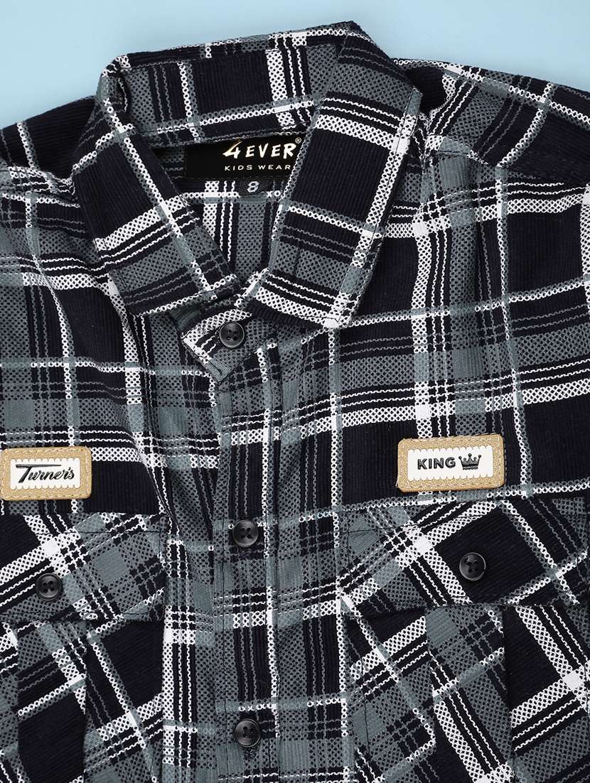 boys checkered long sleeve casual shirt - 22031838 -  Standard Image - 2