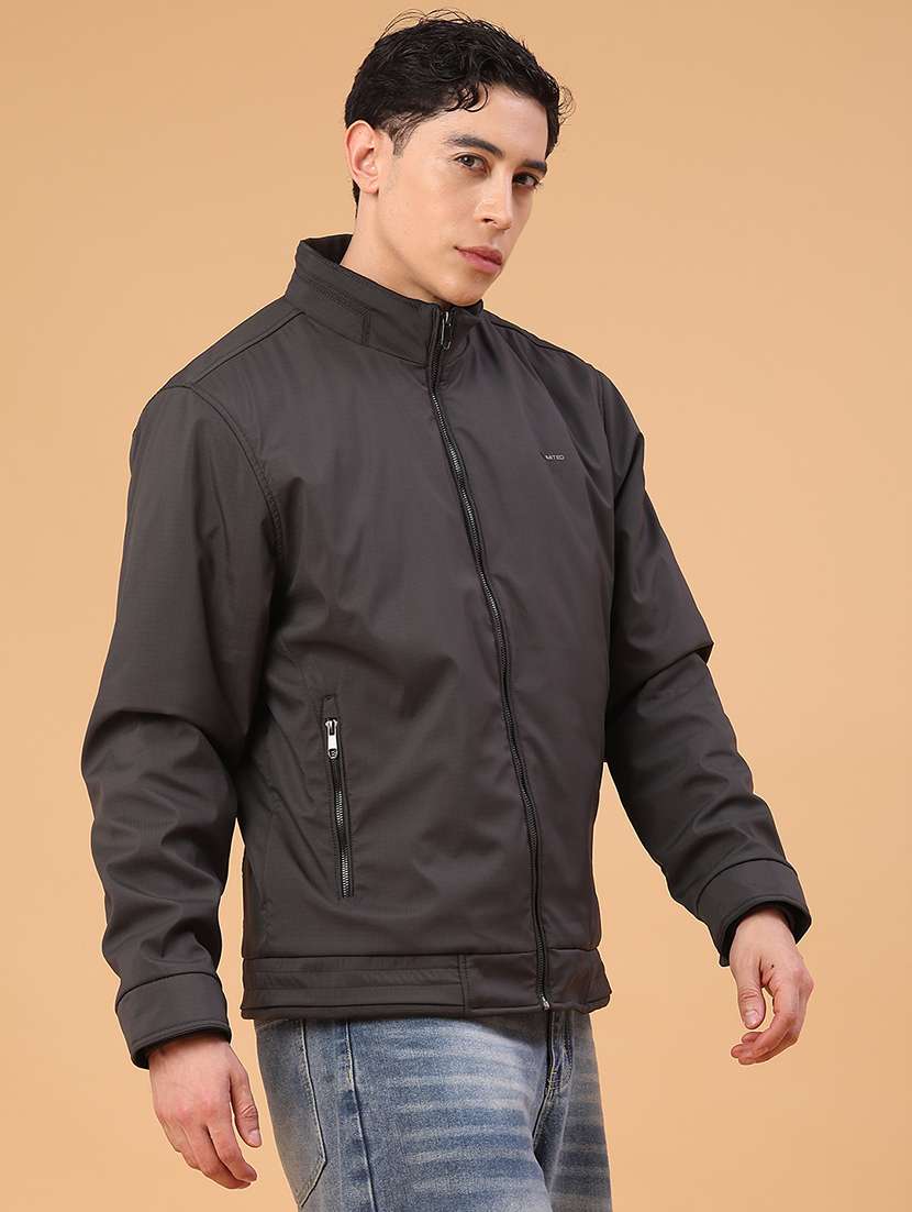 Men Solid Long Sleeve Puffer Jacket - 22031843 -  Standard Image - 2