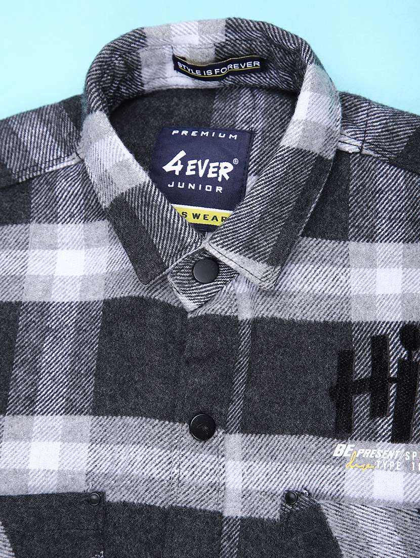 boys checkered long sleeve casual shirt - 22031852 -  Standard Image - 2