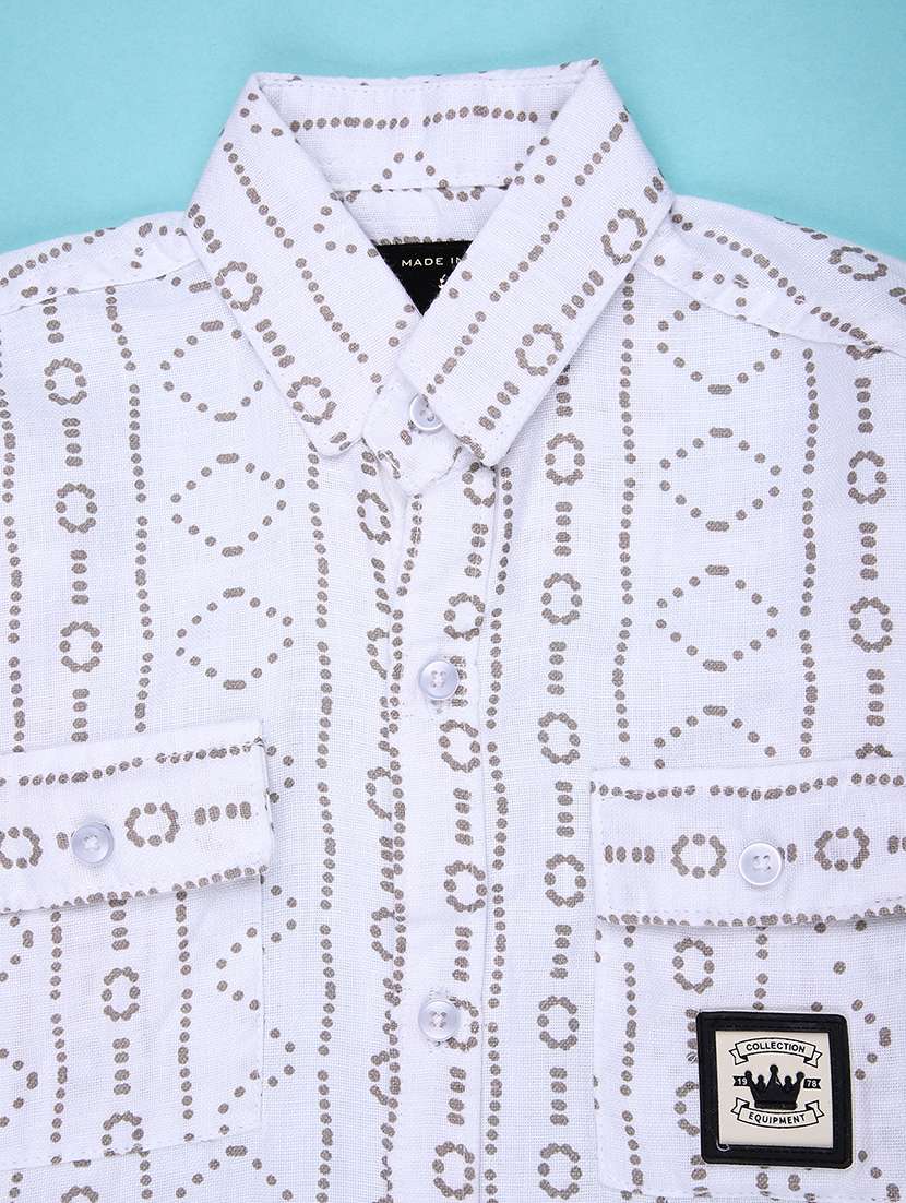 boys printed long sleeve casual shirt - 22031857 -  Standard Image - 2