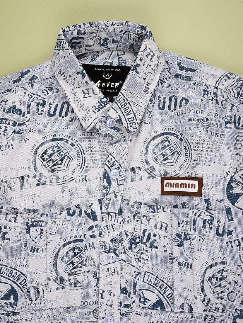 boys printed long sleeve casual shirt - 22031866 -  Standard Image - 2