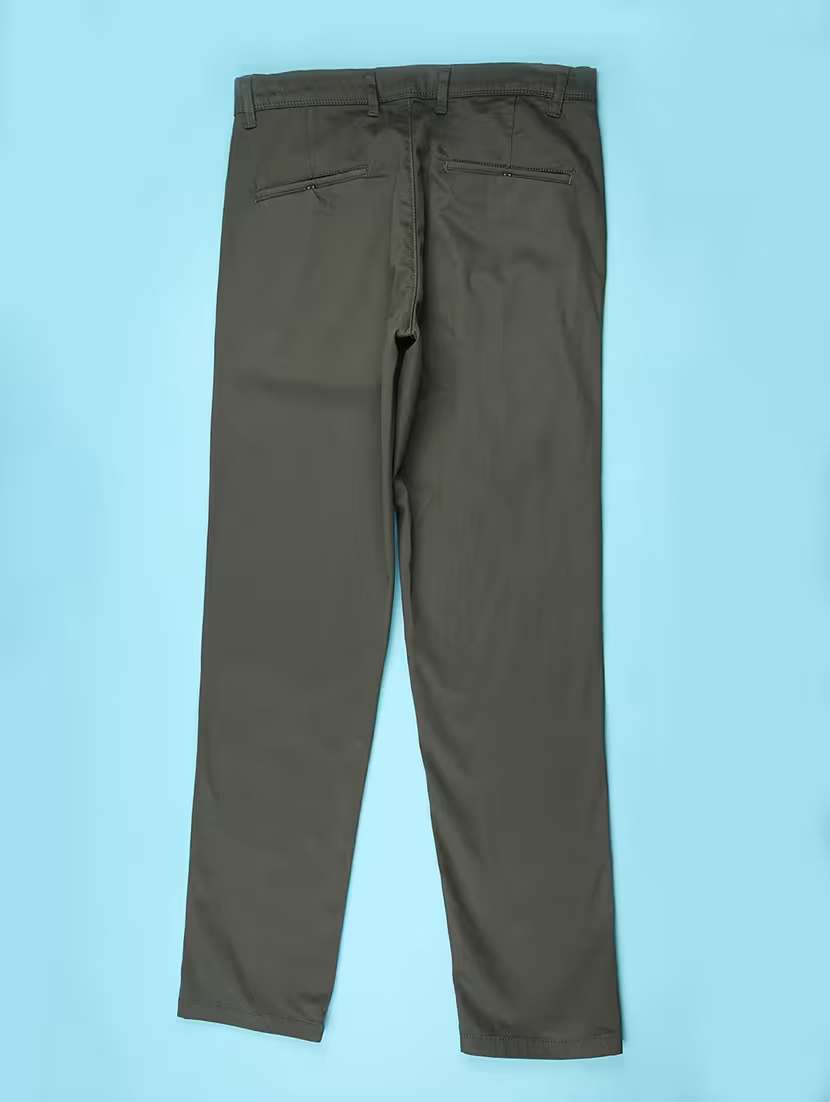 men solid mid rise slim fit chinos  - 22031871 -  Standard Image - 2