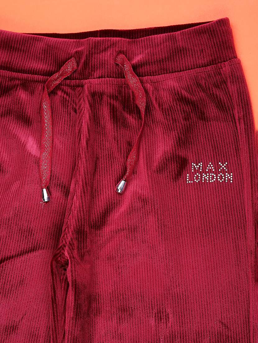 girls solid mid rise lounge wear pyjama - 22031935 -  Standard Image - 2