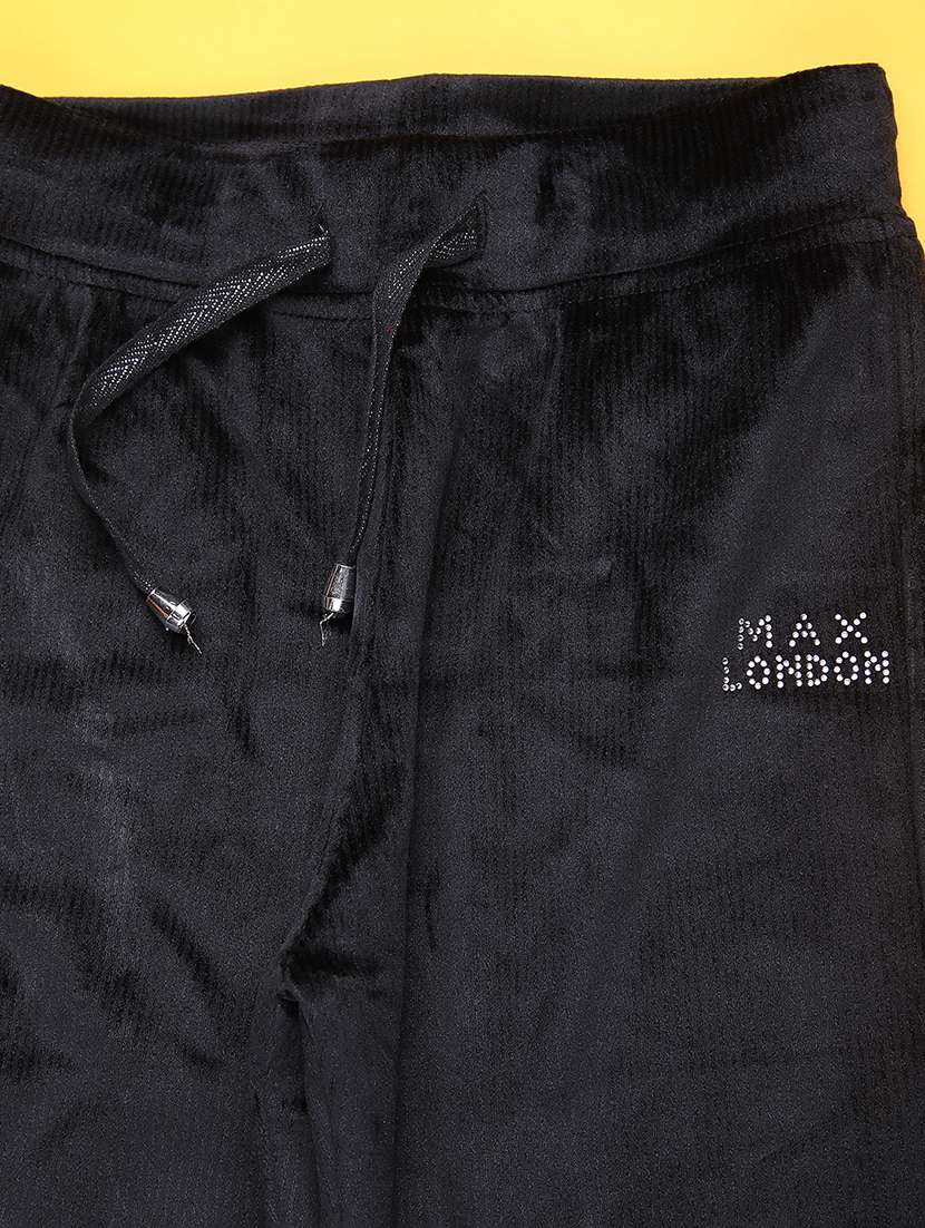 girls solid mid rise lounge wear pyjama - 22031938 -  Standard Image - 2