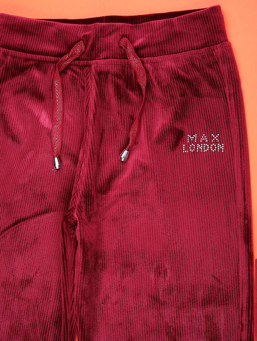 girls solid mid rise lounge wear pyjama - 22031939 -  Standard Image - 2