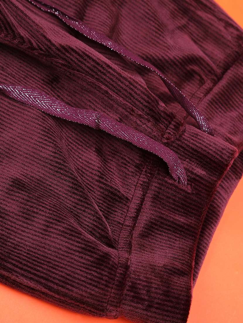 girls solid mid rise lounge wear pyjama - 22031940 -  Standard Image - 2