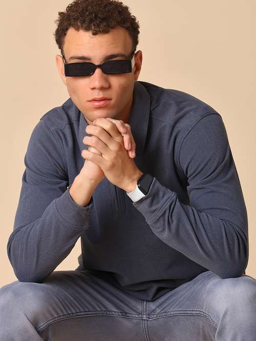 men self design long sleeve regular fit polo t-shirt - 22031979 -  Standard Image - 0