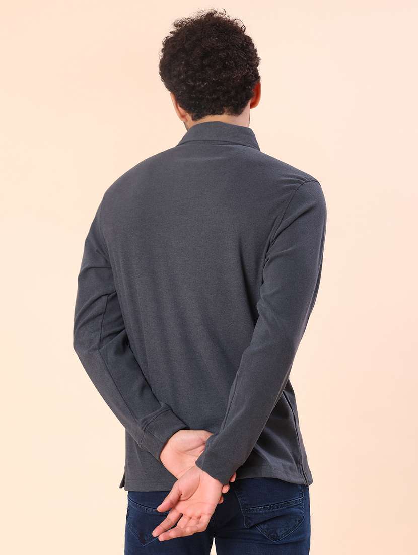 men self design long sleeve regular fit polo t-shirt - 22031983 -  Standard Image - 2