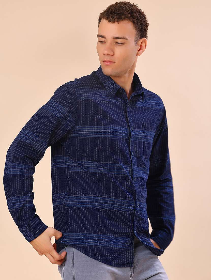 men printed long sleeve regular fit casual shirt - 22032001 -  Standard Image - 2