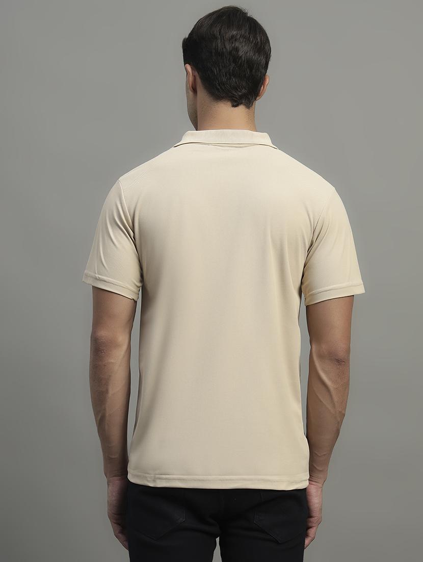 beige polyester plain tshirt - 22032173 - Standard Image - 2