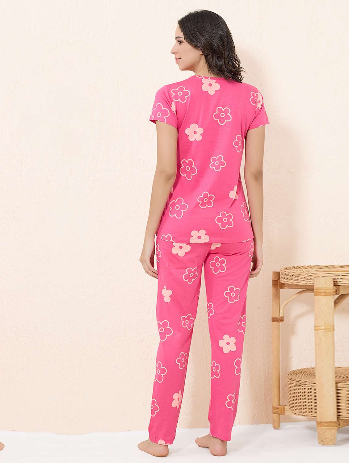 women printed nightwear pyjama set - 22032202 -  Standard Image - 2
