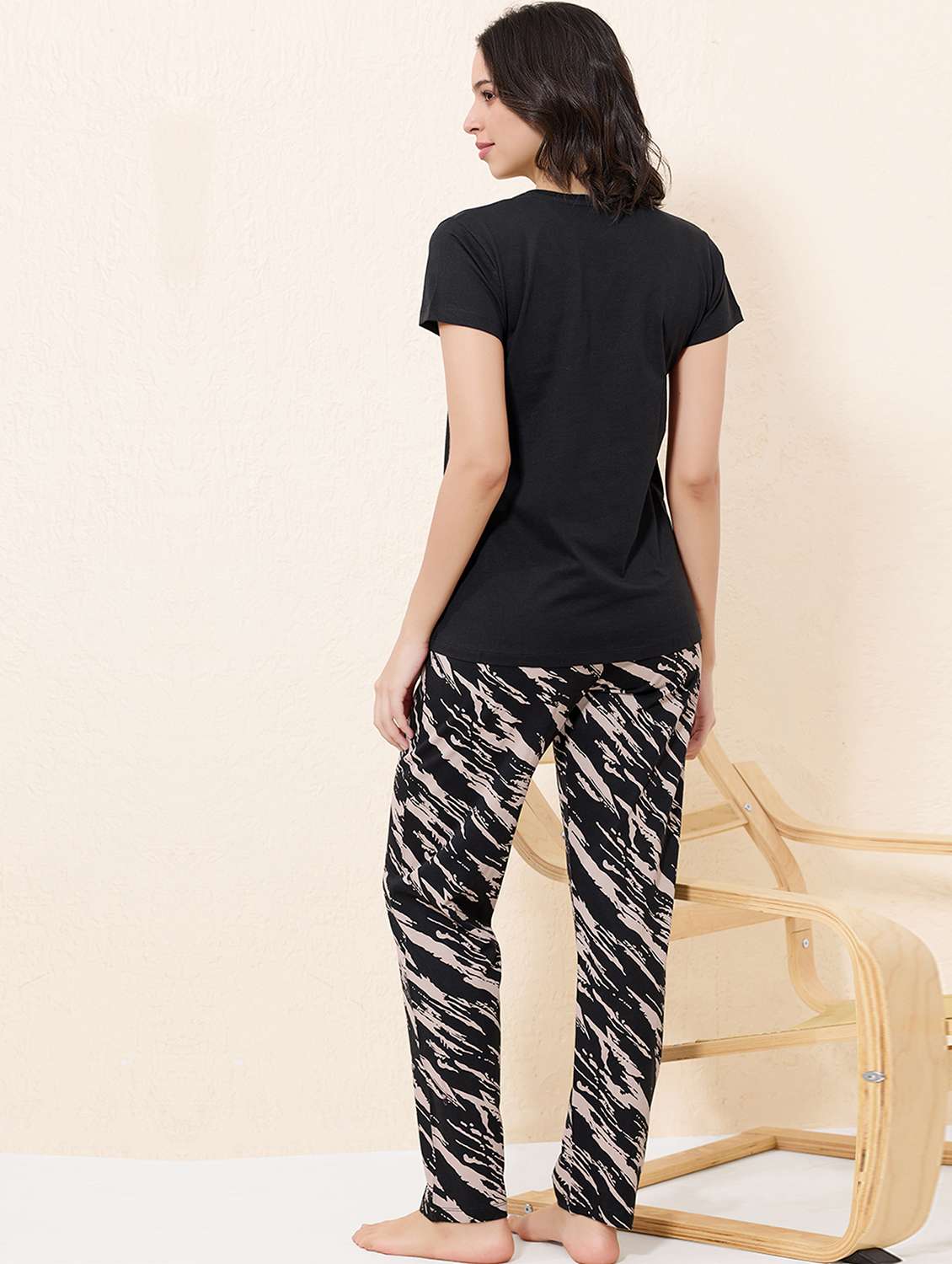 women printed nightwear pyjama set - 22032204 -  Standard Image - 2