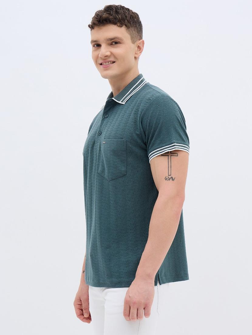 green cotton plain tshirt - 22032246 - Standard Image - 2