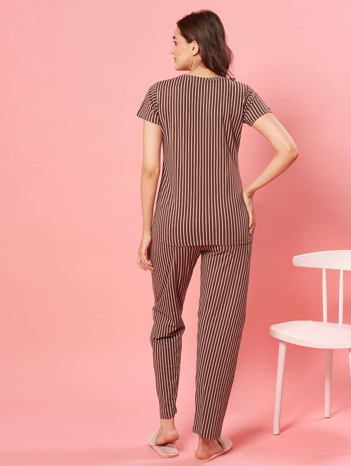 women printed nightwear pyjama set - 22033375 -  Standard Image - 2