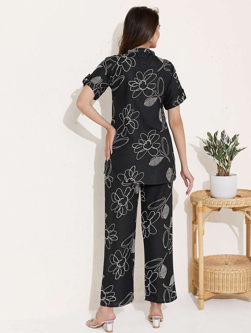 women printed top and trouser co-ord set - 22033408 -  Standard Image - 2