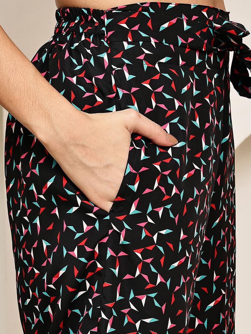 women printed top and trouser co-ord set - 22033424 - Standard Image - 7