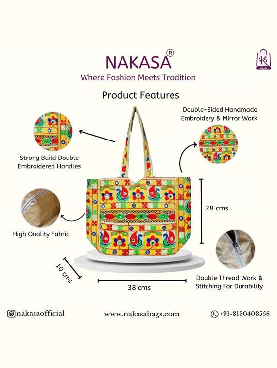 women floral embroidered tote bag - 22033620 - Standard Image - 2