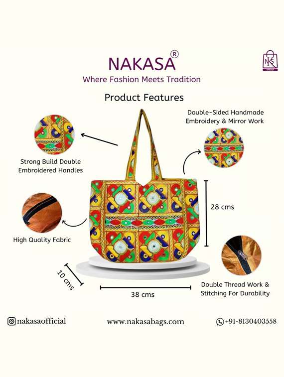 women floral embroidered tote bag - 22033621 -  Standard Image - 2