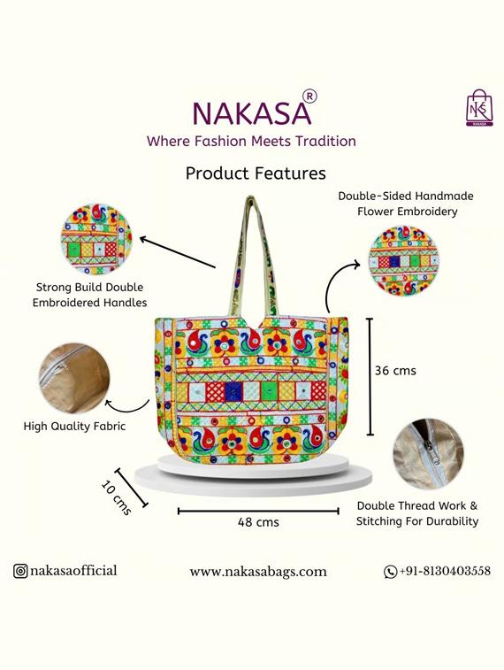 women floral embroidered tote bag - 22033625 - Standard Image - 2