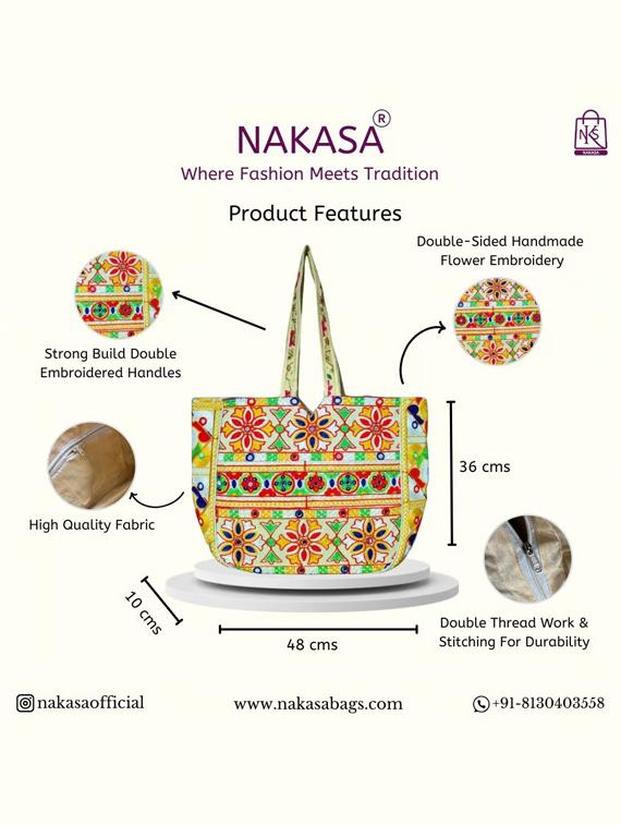 women floral embroidered tote bag - 22033626 - Standard Image - 2