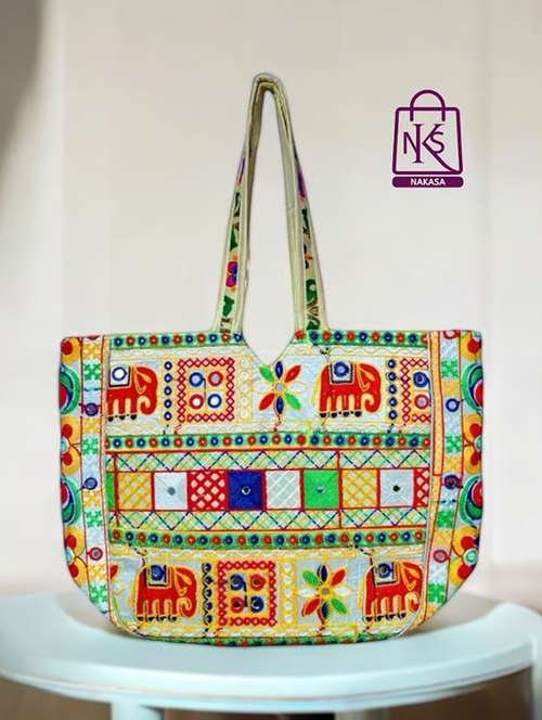 women floral embroidered tote bag - 22033627 -  Standard Image - 0