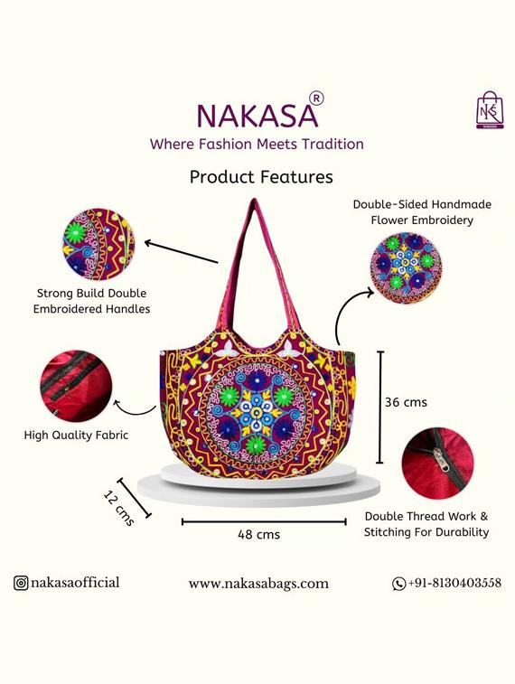 women floral embroidered tote bag - 22033628 - Standard Image - 2